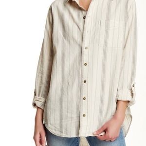 Current/Elliott | Striped Linen Button Down